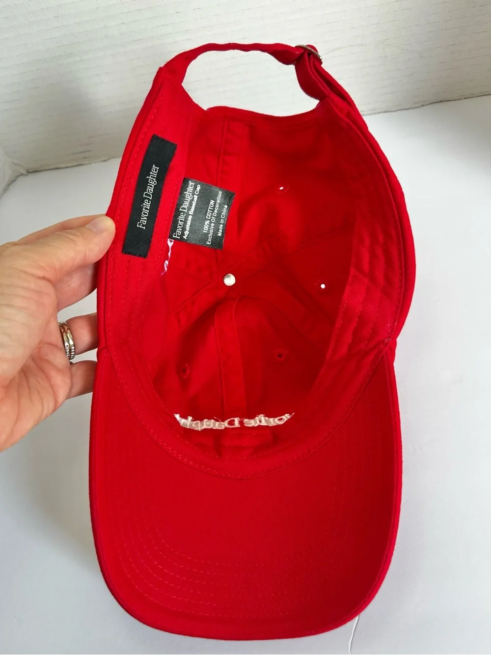 Favorite Daughter Women’s Red & White Nobody Wants This Adjustable Baseball Cap